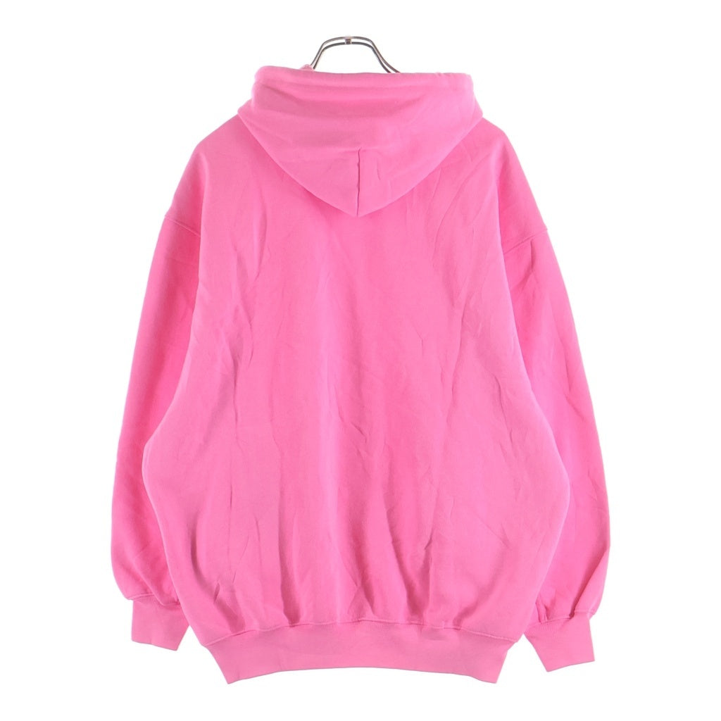 BALENCIAGA(バレンシアガ) SOCCER HOODIE ロゴエンブロイダリー フーデッド プルオーバー スウェット パーカー ピンク 641529 TJVB1