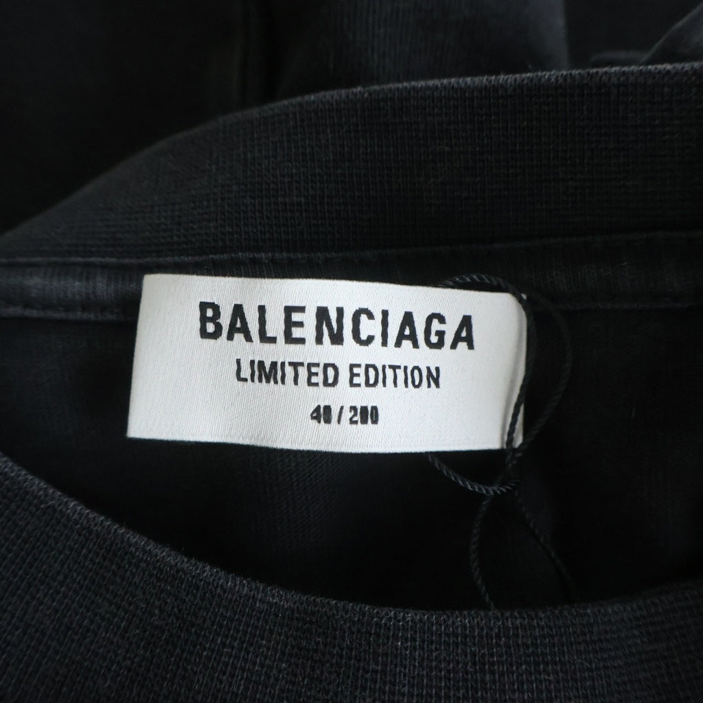 BALENCIAGA(バレンシアガ) ×RAMMSTEIN ラムシュタイン プリントデザイン クルーネック 半袖Tシャツ カットソー ブラック 670943 TLV51