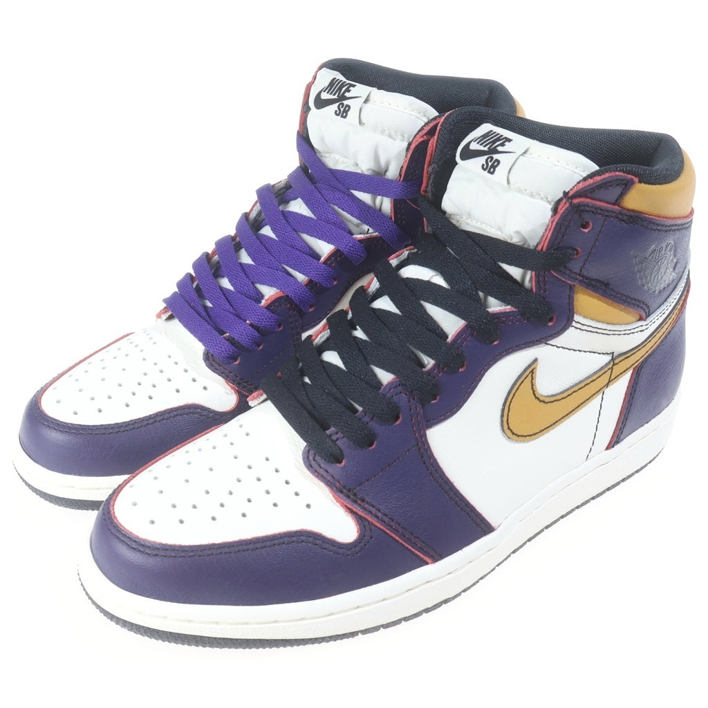 NIKE(ナイキ) AIR JORDAN 1 HIGH OG DEFIANT LA TO CHICAGO CD6578-507 エアジョーダン1 エルエートゥーシカゴ ハイカットスニーカー ホワイト/パープル US8.5/26.5cm