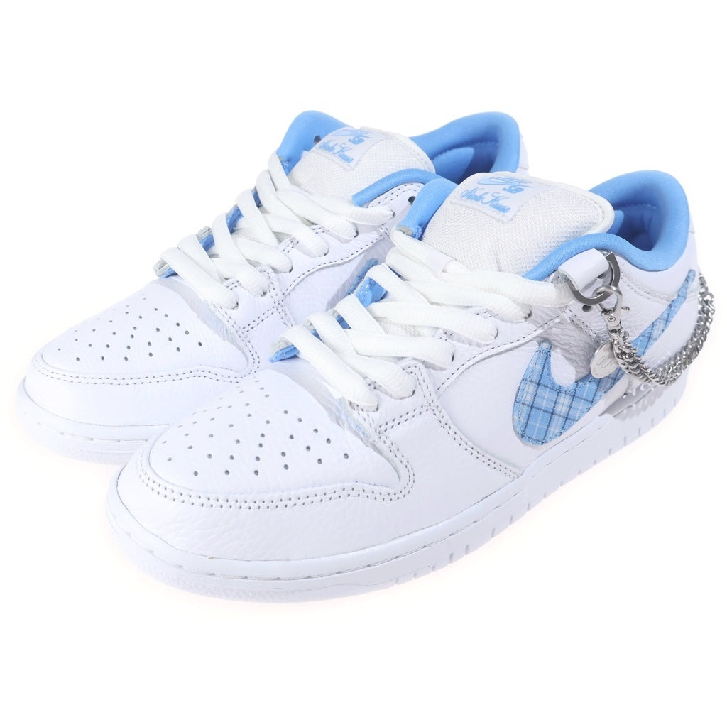 NIKE SB(ナイキエスビー) ×Nicole Hause DUNK LOW PRO FZ8802-100 ニコールハウゼ ダンク プロ ローカットスニーカー ホワイト/ブルー US9.5/27.5cm