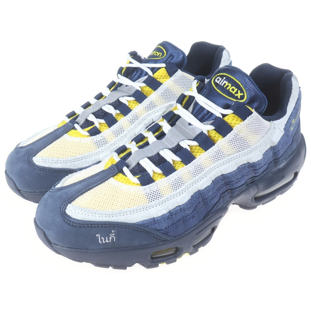 NIKE SB(ナイキエスビー) ×Eric Koston AIR MAX 95 Obsidian and Speed Yellow HQ8492-400 エリック コストン エアマックス95 ローカットスニーカー グレー/ネイビー US9.5/27.5cm