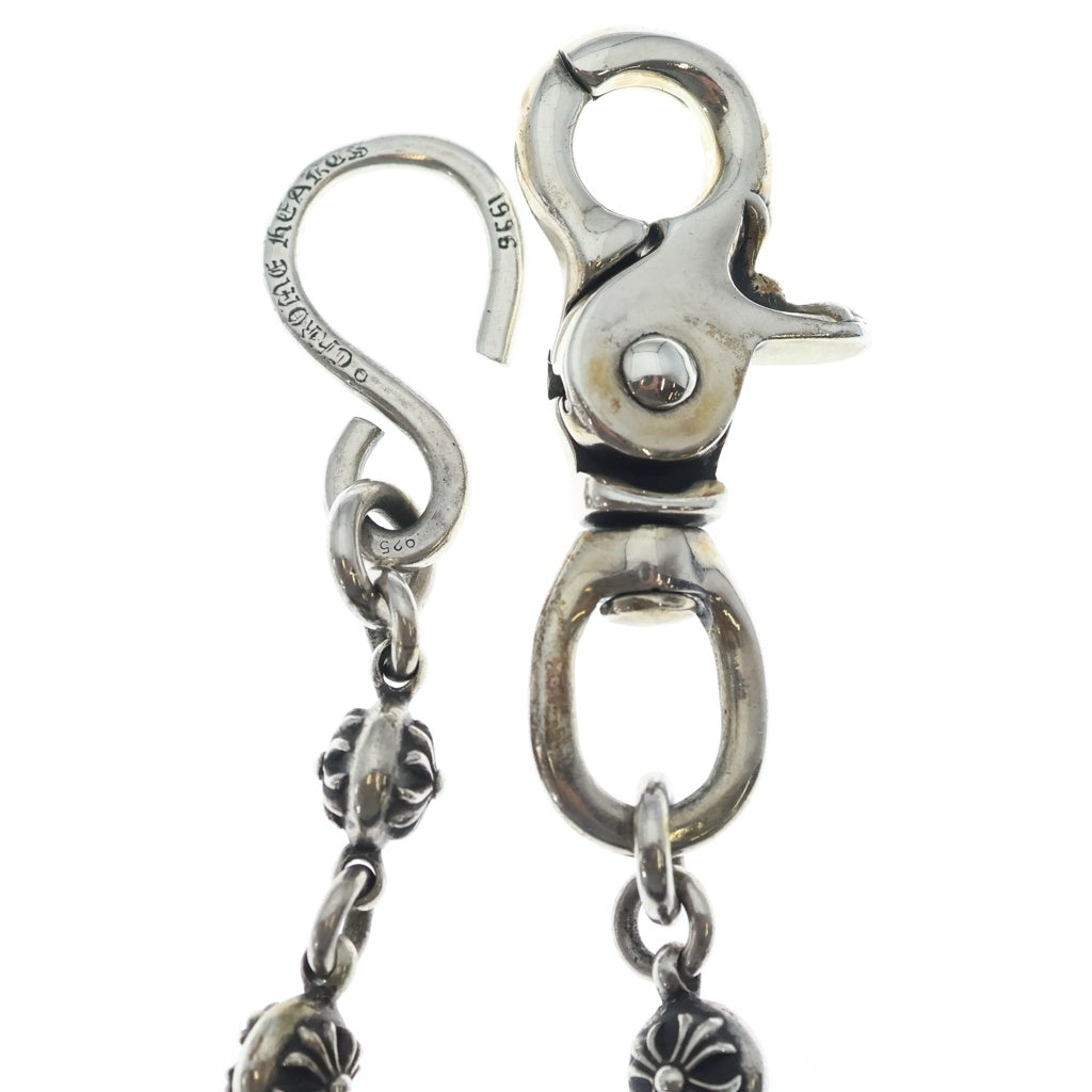 CHROME HEARTS(クロムハーツ) 2BALL SHORT-S/1クリップショート#2クロスボール ウォレットチェーン シルバー BCA063
