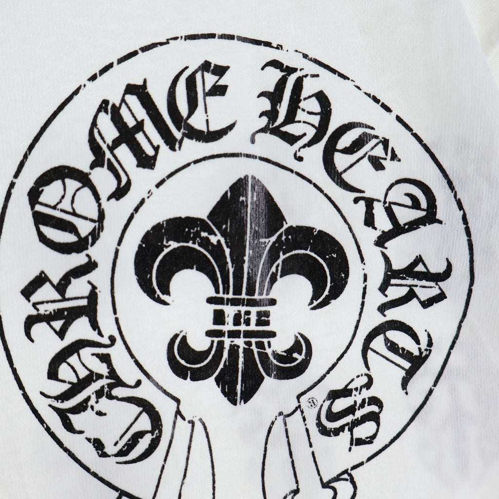 CHROME HEARTS(クロムハーツ) OLD S/S オールド 総柄ヴァインダガーデザイン クルーネック 半袖Tシャツ カットソー ホワイト