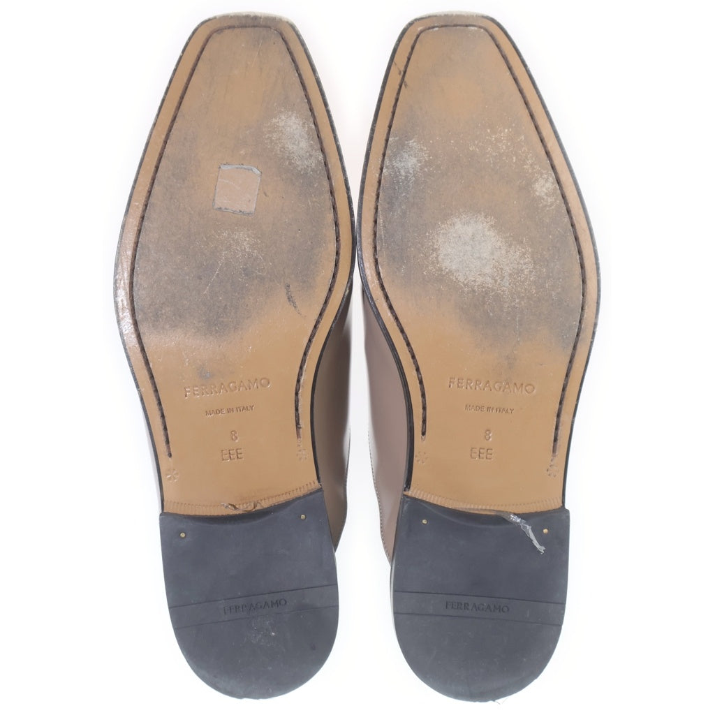 FERRAGAMO(フェラガモ) LEATHER SLIP-ON SANDAL レザー スリッポンサンダル ミュール ベージュ