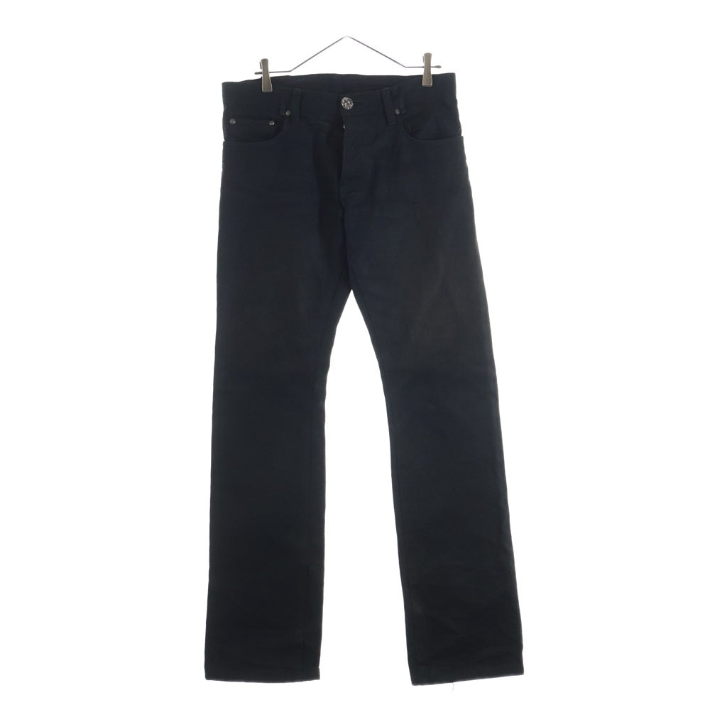 CHROME HEARTS(クロムハーツ) DNM PANTS CRS BTN クロスボールボタン スクロールラベル ボタンフライ デニムパンツ ブラック JVPタグ -