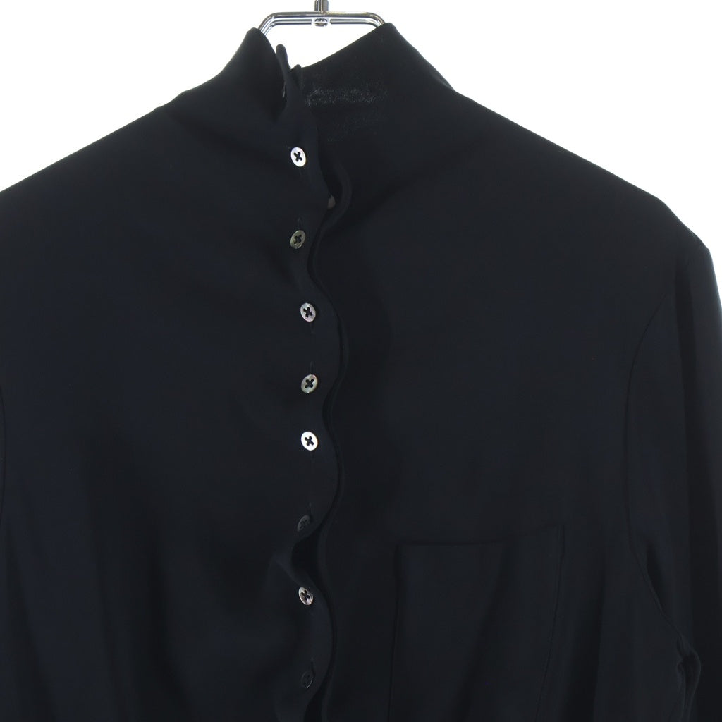 JIL SANDER(ジルサンダー) ボタンダウン レーヨン ロング 長袖シャツ ブラック JSPN602889 レディース