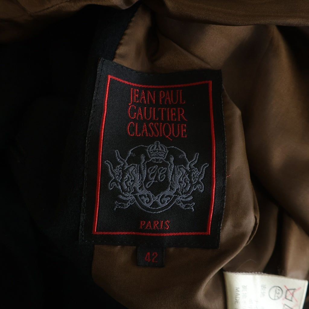 Jean Paul GAULTIER(ジャンポールゴルチエ) ウール ハーフ コート ジャケット ブラック レディース