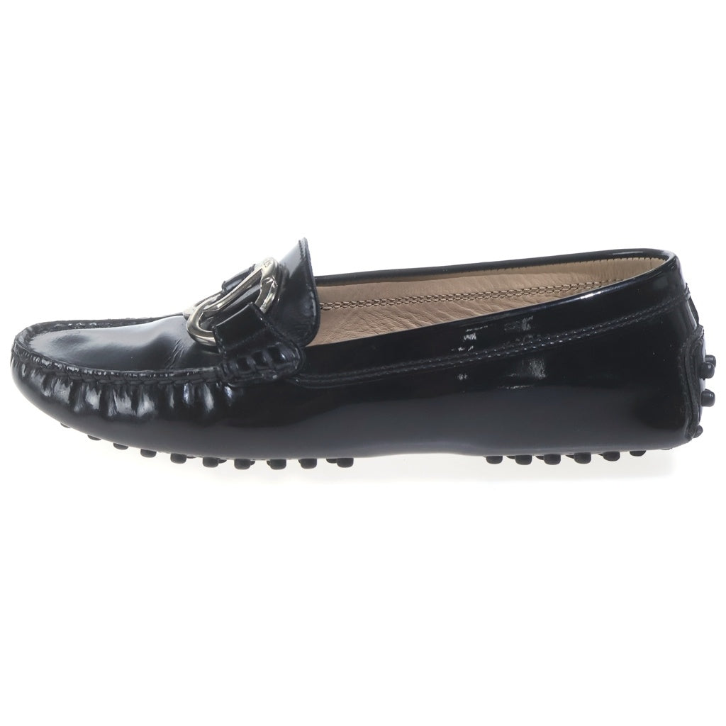 TOD'S(トッズ) レザーパテント ドライビングシューズ ローファー ブラック レディース