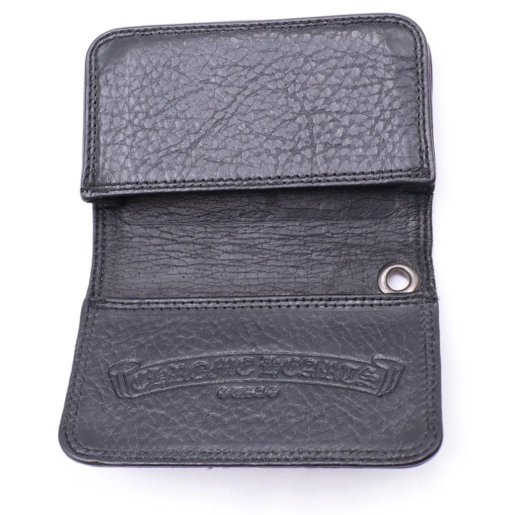 CHROME HEARTS(クロムハーツ) CRD CSE3PKTWDV1 アーチロゴプレート3ポケットレザーカードケース ブラック
