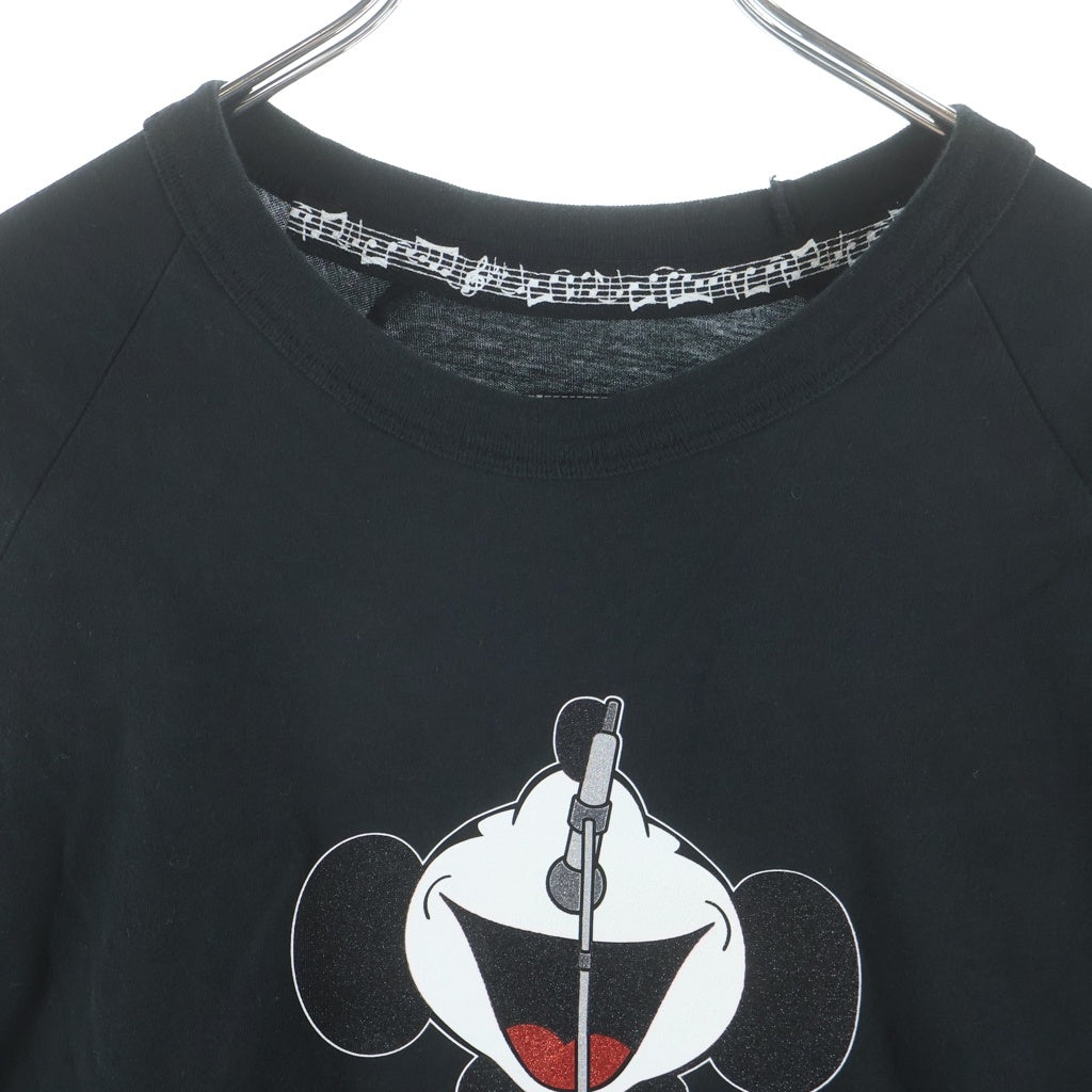SUPREME(シュプリーム) 25AW x Number (N)ine Mickey Mouse Raglan L/S Top ナンバーナイン ミッキーマウス ラグラン クルーネック 長袖Tシャツ カットソー ブラック