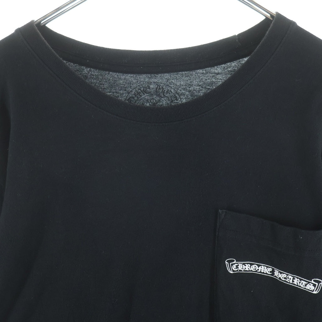CHROME HEARTS(クロムハーツ) MLTCOL CEM CRS LS マルチカラーセメタリークロスプリント クルーネック 長袖Tシャツ カットソー ブラック