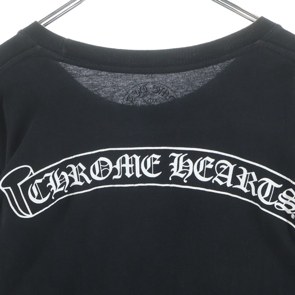 CHROME HEARTS(クロムハーツ) MLTCOL CEM CRS LS マルチカラーセメタリークロスプリント クルーネック 長袖Tシャツ カットソー ブラック