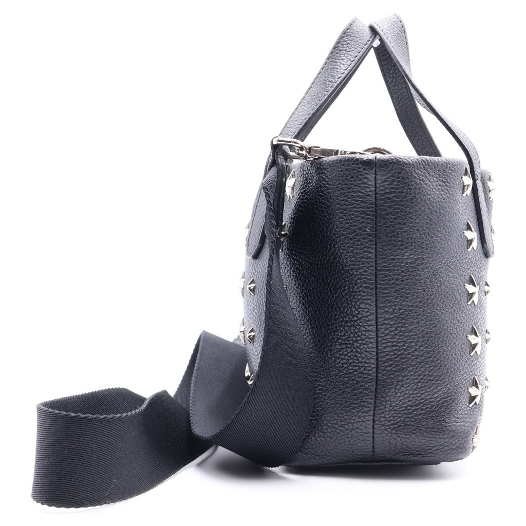 JIMMY CHOO(ジミーチュウ) スタースタッズ 2WAY ミニトートバッグ ブラック レディース
