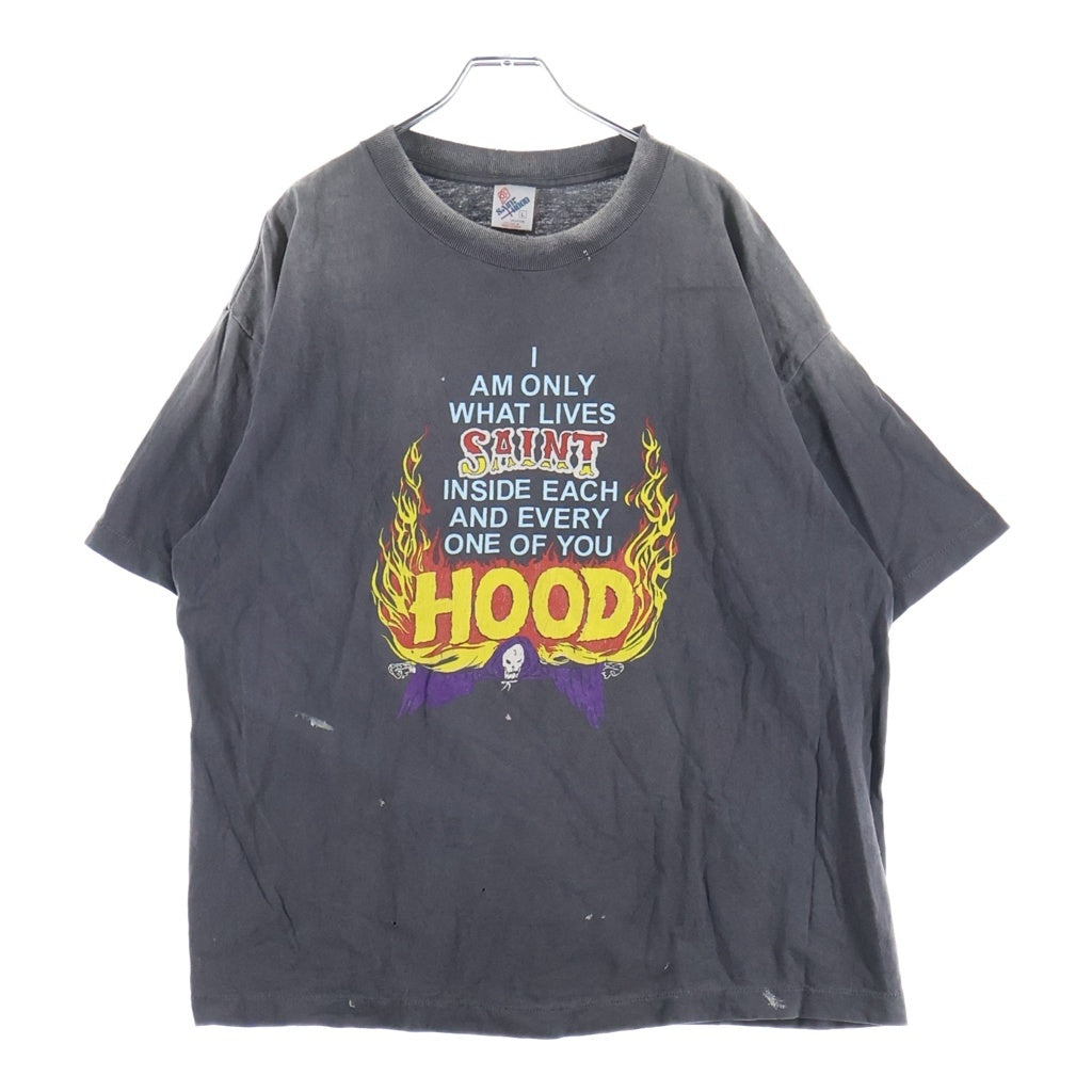 SAINT MICHAEL(セントマイケル) 25SS ×NEIGHBORHOOD STHD.HOOD TEE ネイバーフッド クルーネック 半袖Tシャツ カットソー ブラック SM-HR8-0000-C69