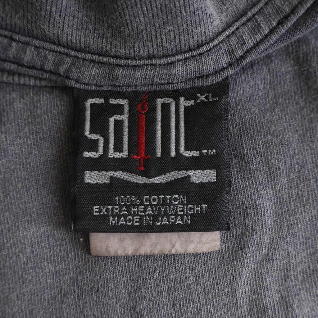 SAINT MICHAEL(セントマイケル) 24SS L/S TEE プリント クルーネック 長袖Tシャツ カットソー ブラック SM-YS8-0000-015