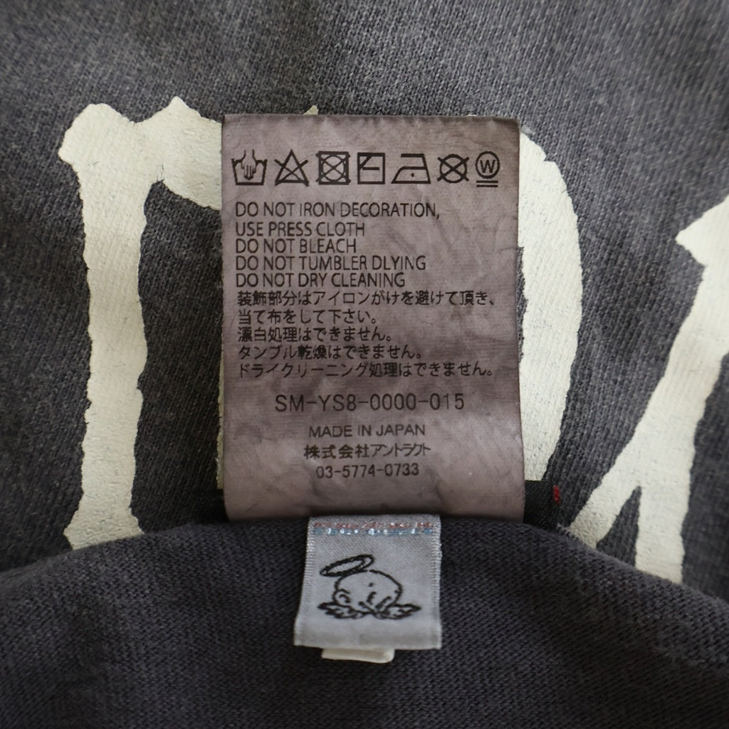 SAINT MICHAEL(セントマイケル) 24SS L/S TEE プリント クルーネック 長袖Tシャツ カットソー ブラック SM-YS8-0000-015