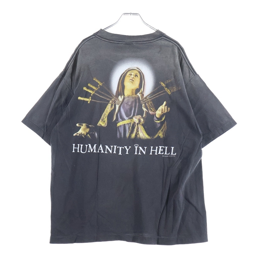 SAINT MICHAEL(セントマイケル) 26SS JESUS SS T-SHIRT ジーザス プリント クルーネック 半袖Tシャツ カットソー ブラック SM-MK8-0000-002