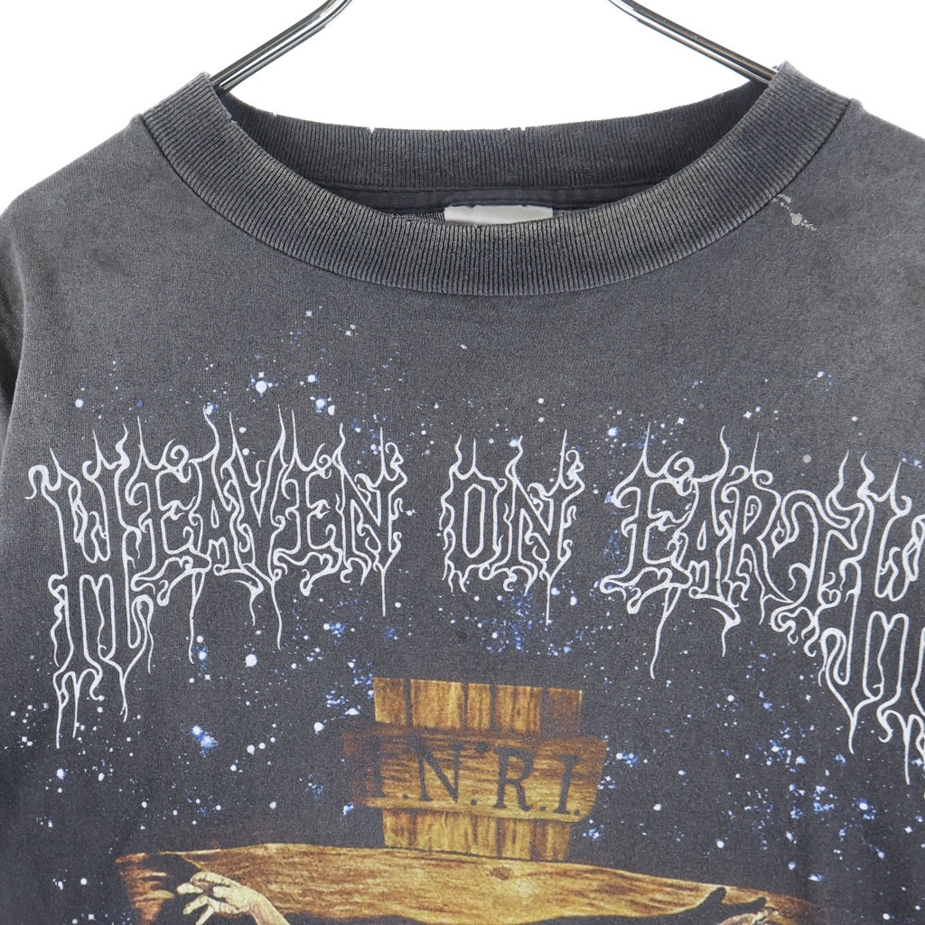 SAINT MICHAEL(セントマイケル) 26SS JESUS SS T-SHIRT ジーザス プリント クルーネック 半袖Tシャツ カットソー ブラック SM-MK8-0000-002
