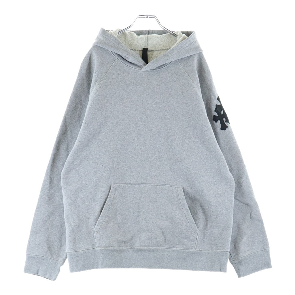 CHROME HEARTS(クロムハーツ) Y NOT HD PLVR GYN ラベル付きクロスパッチプルオーバーパーカー グレー