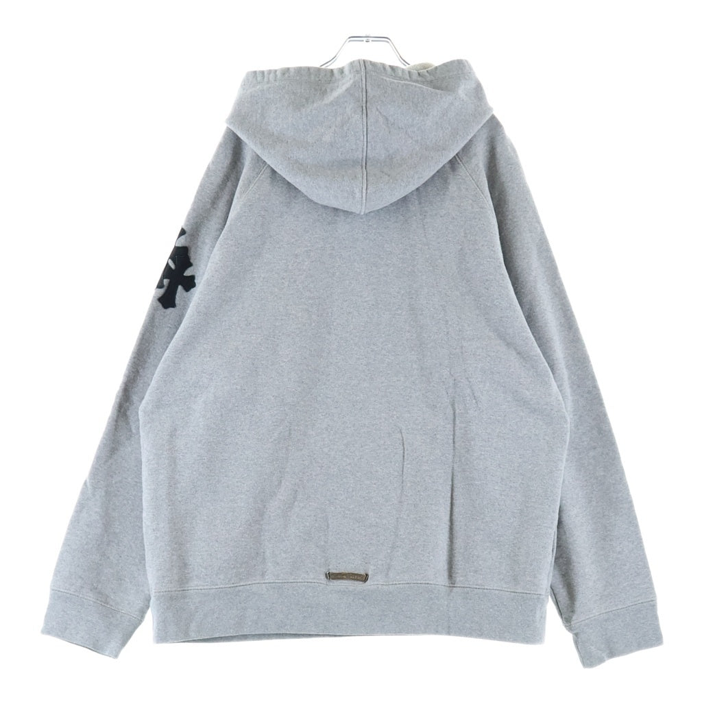 CHROME HEARTS(クロムハーツ) Y NOT HD PLVR GYN ラベル付きクロスパッチプルオーバーパーカー グレー