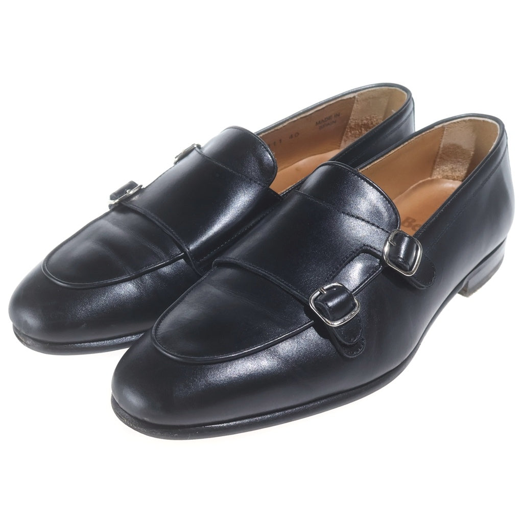 Berwick1707(バーウィック1707) 5111 Uチップ ダブルモンクストラップ レザー ドレスシューズ ブラック