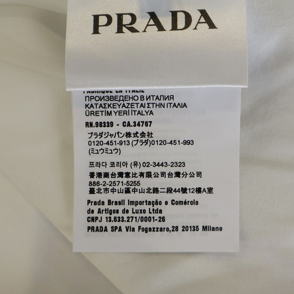 PRADA(プラダ) 26SS Printed Cotton Bowling Shirt グラフィックプリント コットン オープンカラー ボウリング 半袖シャツ ホワイト UCS414 SUMO 184H