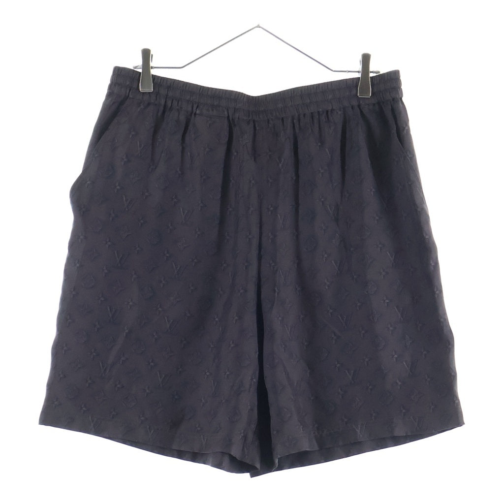 LOUIS VUITTON(ルイヴィトン) 25SS モノグラム 総柄 シルク ショートパンツ ハーフパンツ ショーツ ブラウン RM251M SSP HSP71W