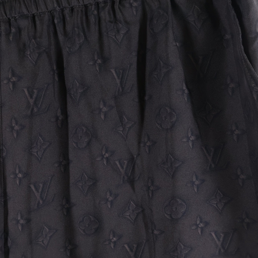 LOUIS VUITTON(ルイヴィトン) 25SS モノグラム 総柄 シルク ショートパンツ ハーフパンツ ショーツ ブラウン RM251M SSP HSP71W
