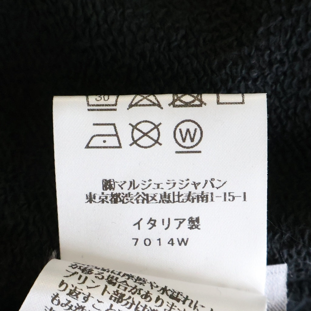 Maison Margiela(メゾンマルジェラ) 25SS グラフィックロゴプリント ペイント ダメージ加工 クルーネック スウェットトレーナー ブラック S50GU0237 M25019