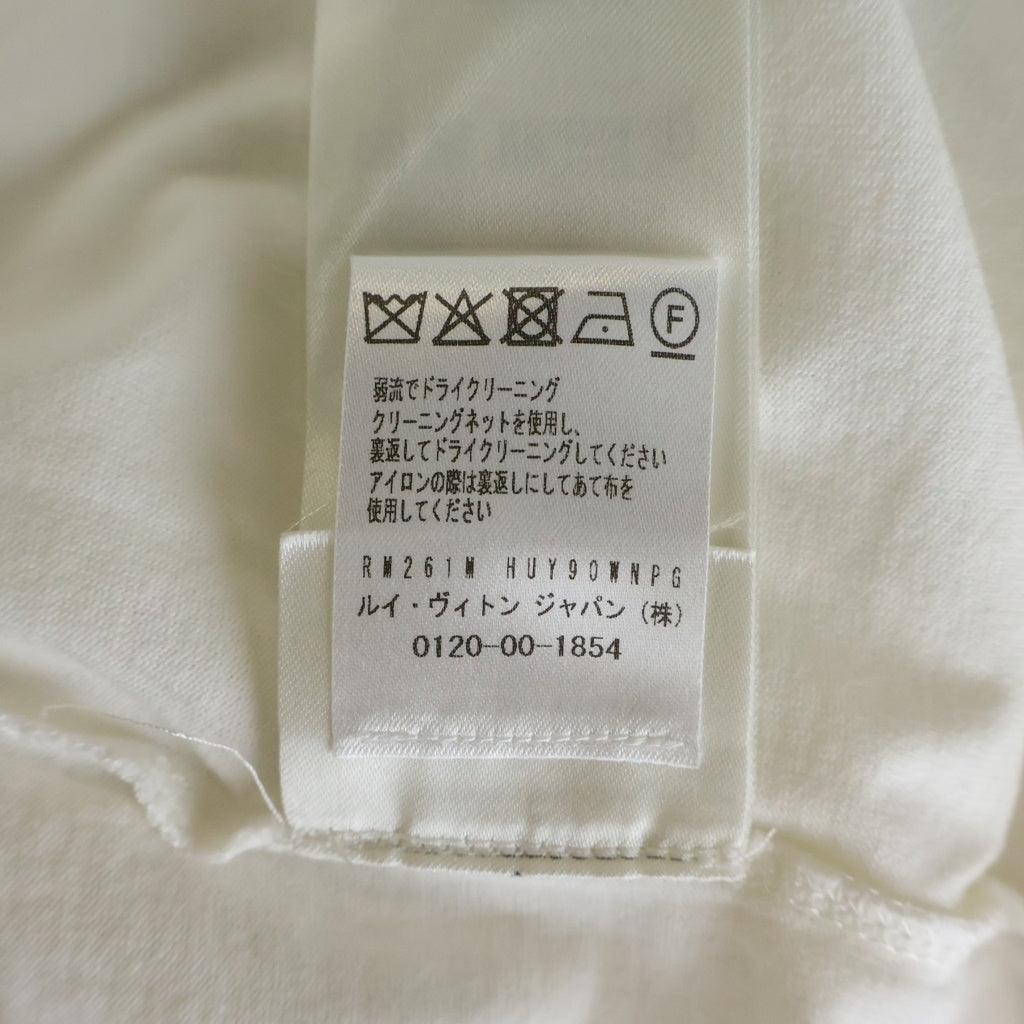 LOUIS VUITTON(ルイヴィトン) 26SS ザ ダージリン リミテッド アニマル エンブロイダリー ロゴ刺繍 クルーネック 半袖Tシャツ カットソー ホワイト RM261M NPG HUY90W
