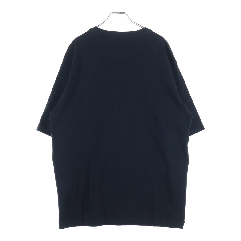 PRADA(プラダ) 23SS トライアングルロゴプレート クルーネック 半袖Tシャツ カットソー ブラック UJN861 S232 240