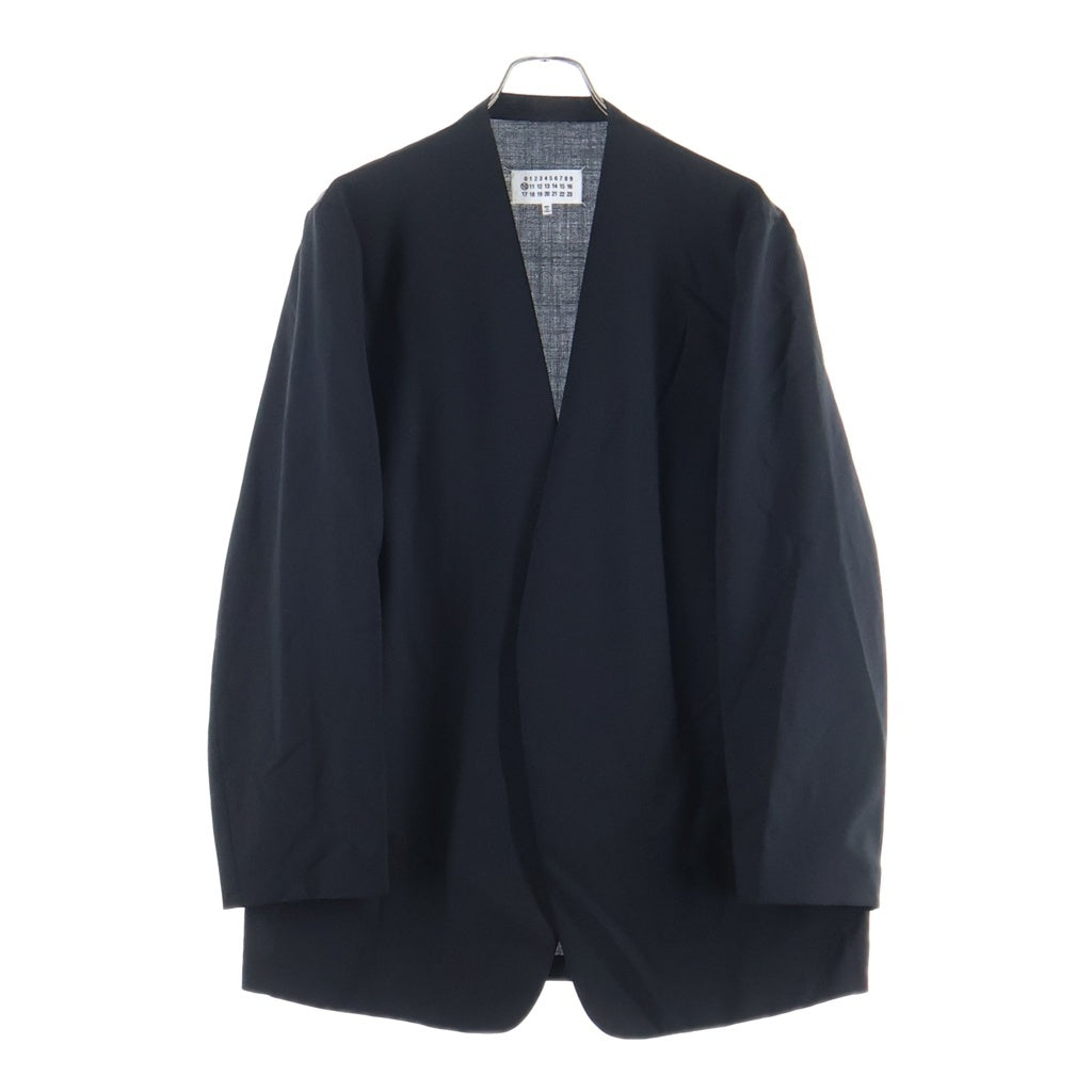 Maison Margiela(メゾンマルジェラ) 24AW ボタンレス ノーカラー テーラードジャケット ブラック S50BN0447 S44330