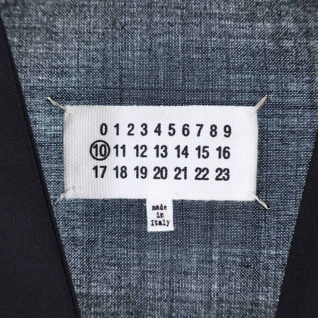 Maison Margiela(メゾンマルジェラ) 24AW ボタンレス ノーカラー テーラードジャケット ブラック S50BN0447 S44330