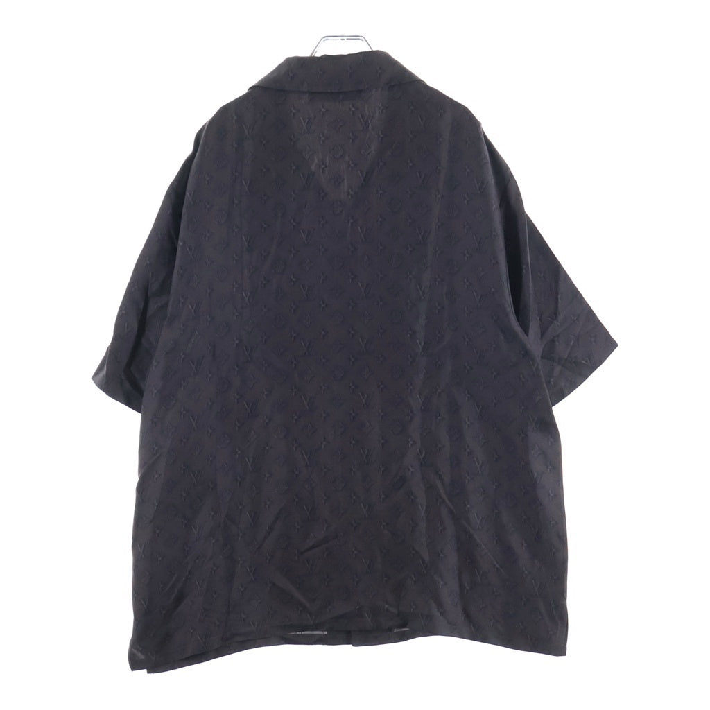 LOUIS VUITTON(ルイヴィトン) 25SS モノグラム 総柄 オープンカラー シルク ボウリング 半袖シャツ ブラウン RM251M SSP HSS70W