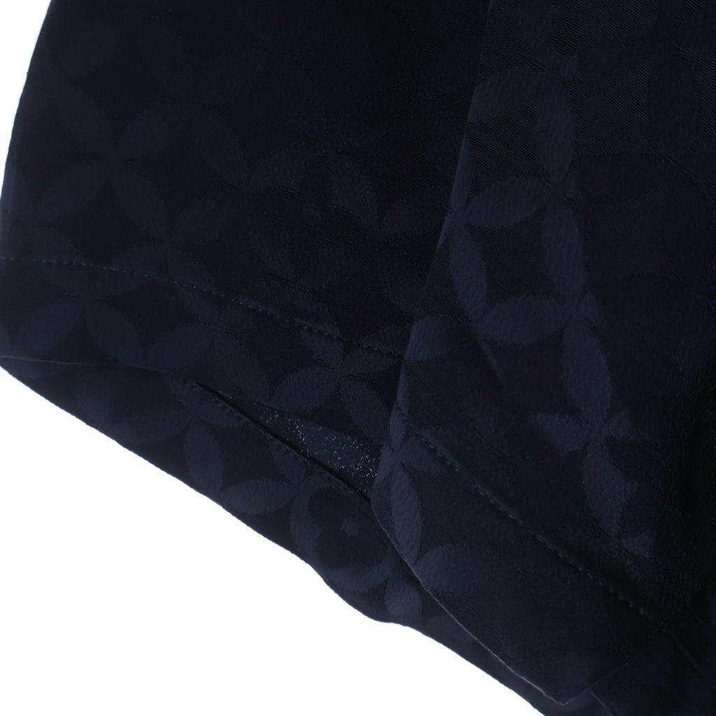 LOUIS VUITTON(ルイヴィトン) 25AW モノグラム グラフィック ジャガード 総柄 レーヨン オープンカラー 半袖シャツ ネイビー RM252M WYK HTS72W