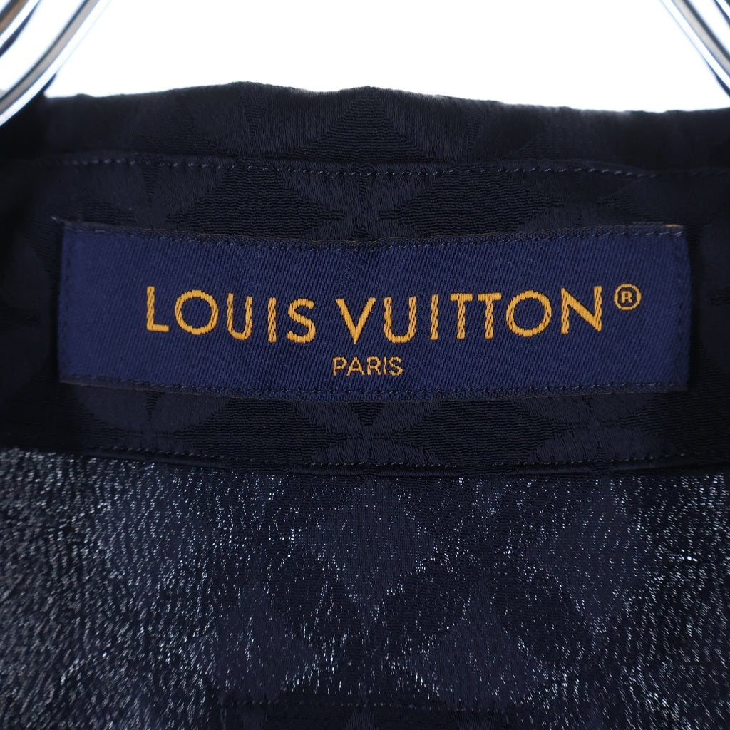 LOUIS VUITTON(ルイヴィトン) 25AW モノグラム グラフィック ジャガード 総柄 レーヨン オープンカラー 半袖シャツ ネイビー RM252M WYK HTS72W