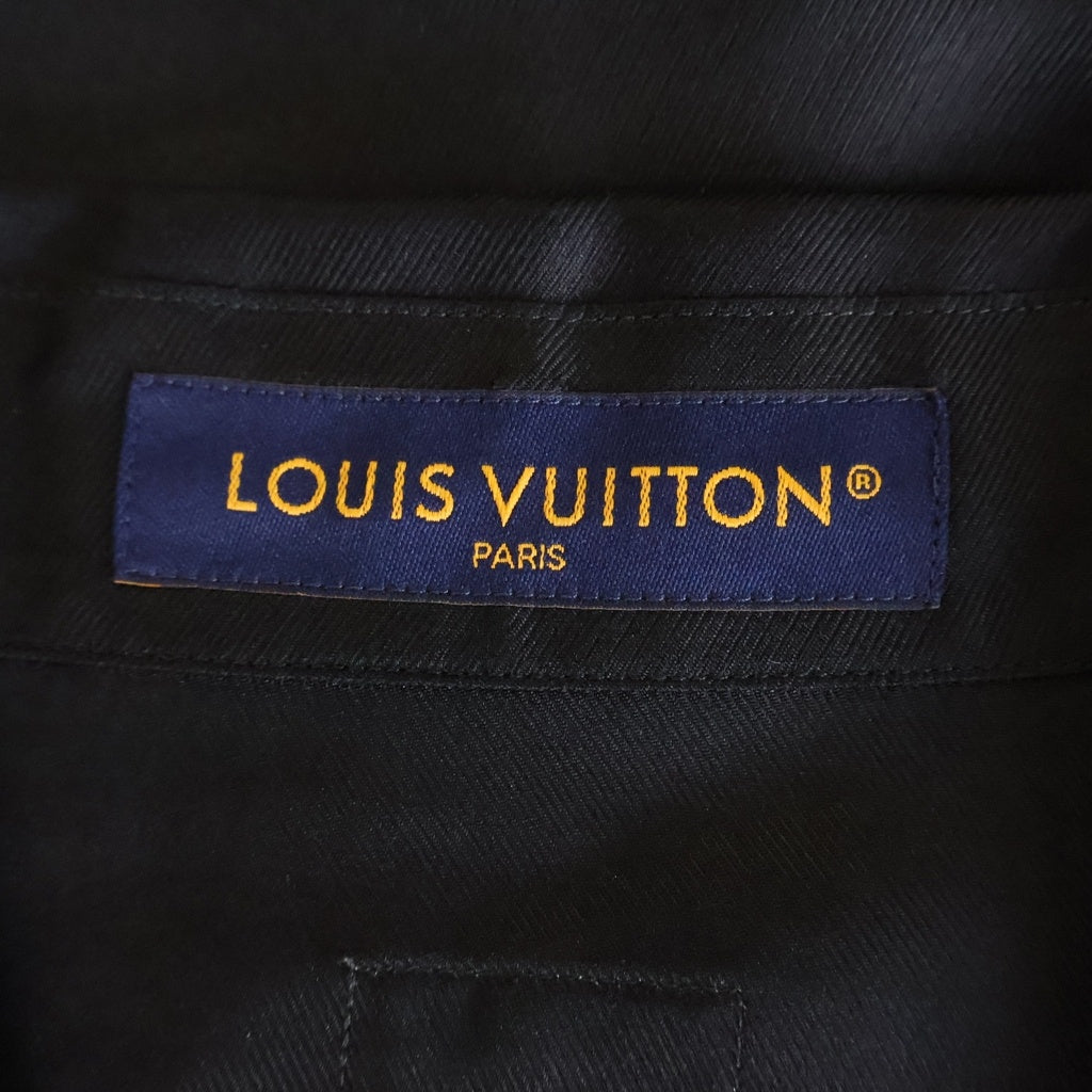 LOUIS VUITTON(ルイヴィトン) 25AW LV フラワー シグネチャー シルク オープンカラー 半袖シャツ ブラック RM252M YJV HTS72W