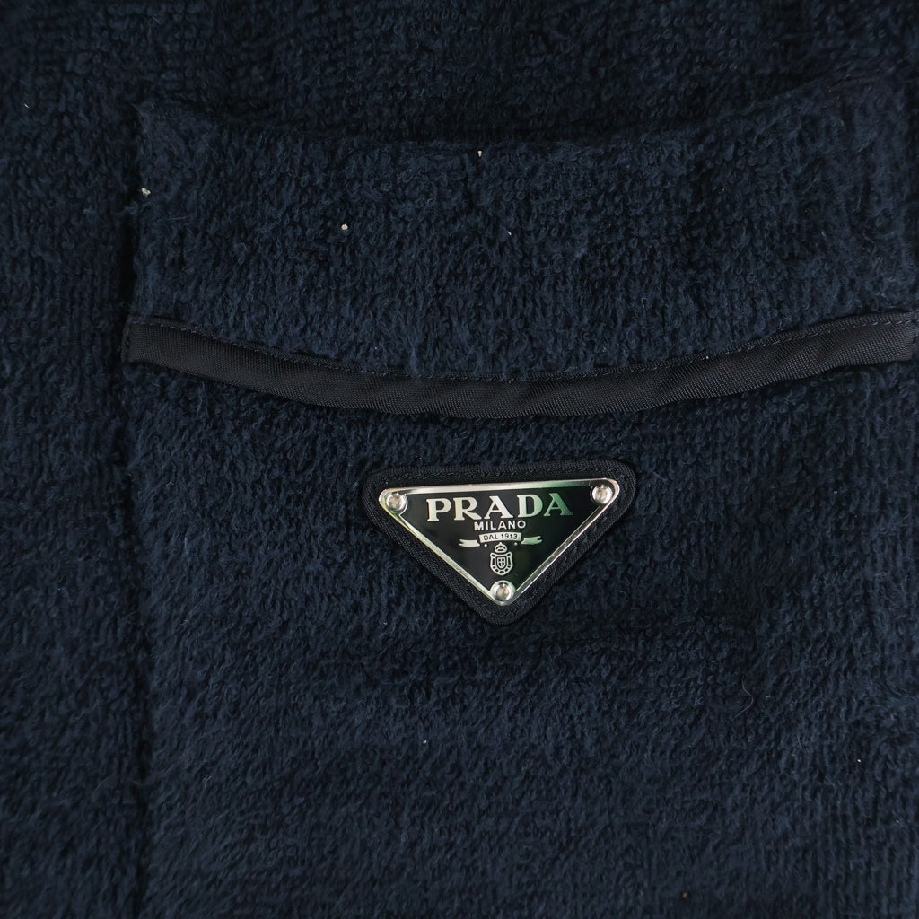 PRADA(プラダ) 22SS Cotton Terry Shorts トライアングルロゴプレート パイル地 コットンテリー ショーツ ショートパンツ ハーフパンツ ブラック SPH154 S212 1ZR3