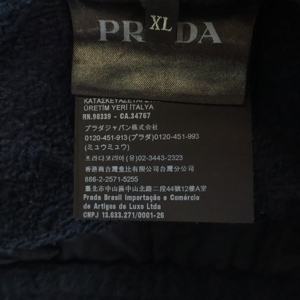 PRADA(プラダ) 22SS Cotton Terry Shorts トライアングルロゴプレート パイル地 コットンテリー ショーツ ショートパンツ ハーフパンツ ブラック SPH154 S212 1ZR3