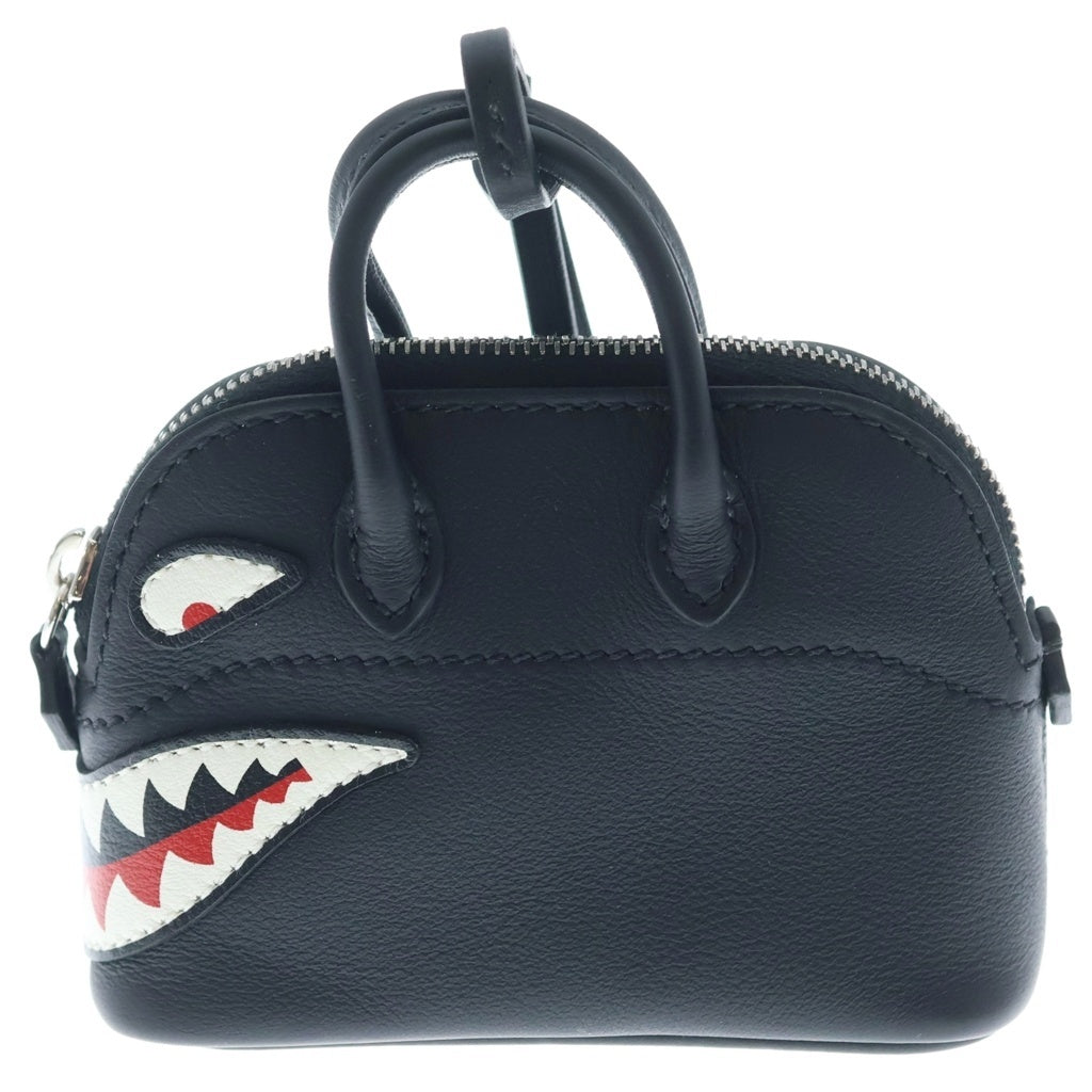 HERMES(エルメス) ボリード シャーク レザー バッグ チャーム ブラック K刻印
