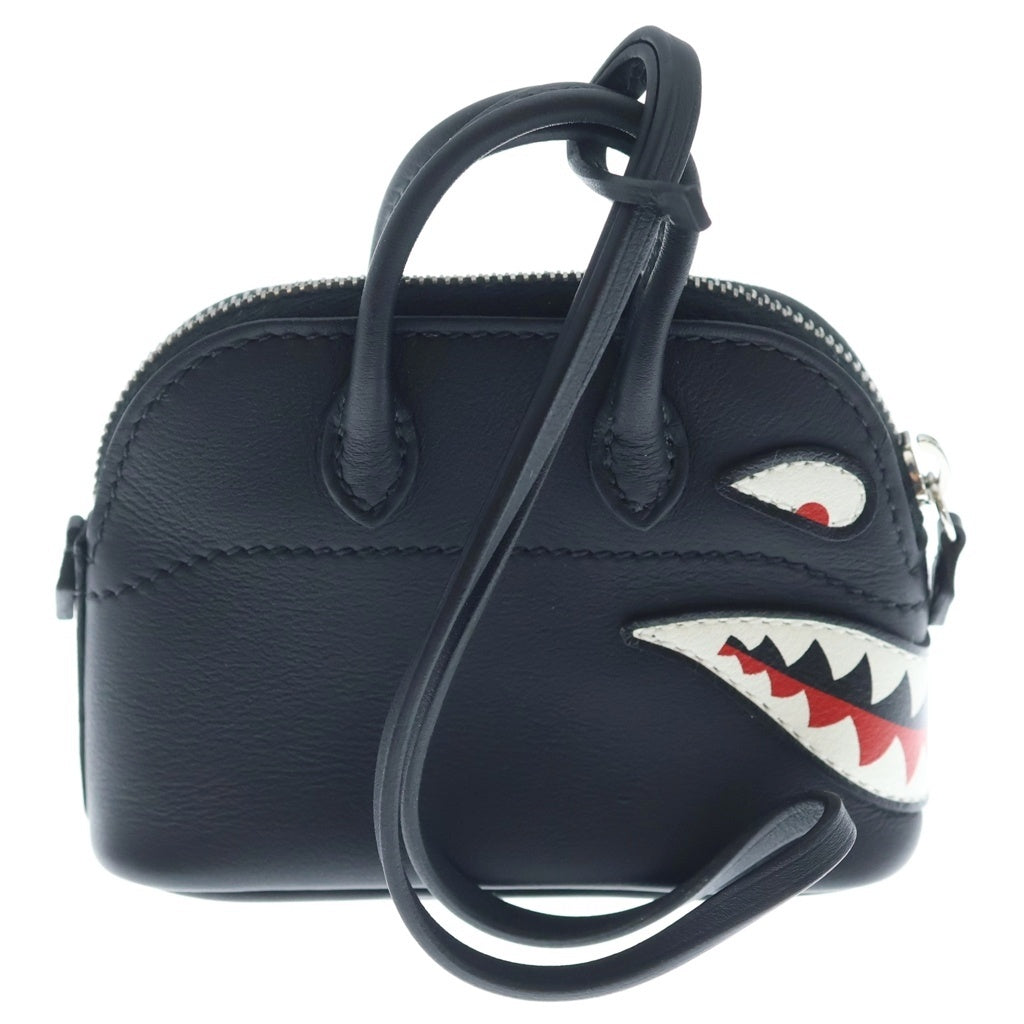 HERMES(エルメス) ボリード シャーク レザー バッグ チャーム ブラック K刻印