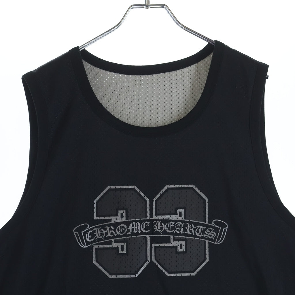 CHROME HEARTS(クロムハーツ) MESH WARM UP JERSEY リバーシブルCHロゴプリントメッシュタンクトップ ブラック -