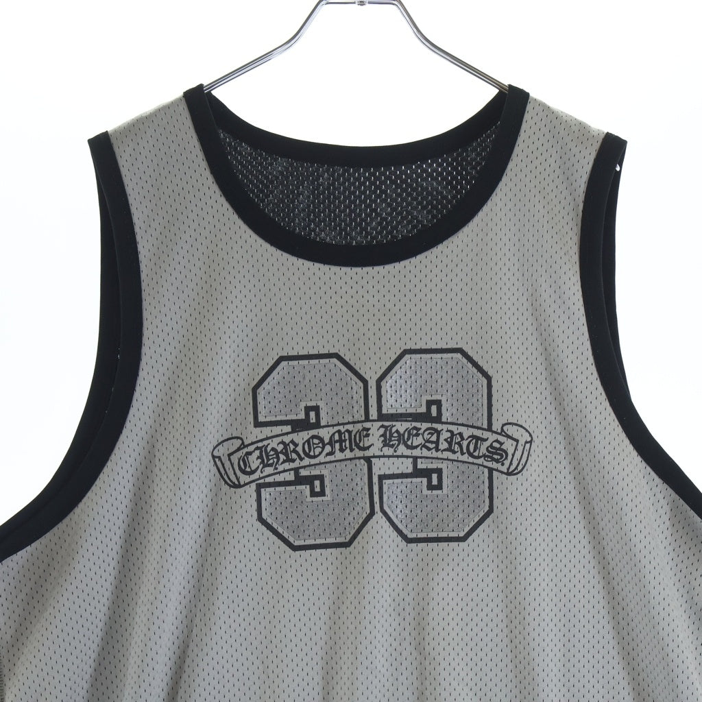 CHROME HEARTS(クロムハーツ) MESH WARM UP JERSEY リバーシブルCHロゴプリントメッシュタンクトップ ブラック -