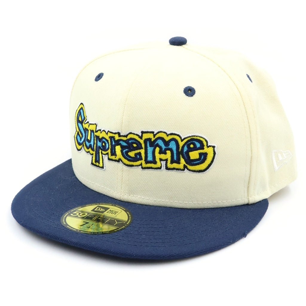 SUPREME(シュプリーム) 21SS ×New Era Gonz Logo ニューエラ ゴンズ ロゴ ベースボールキャップ 帽子 アイボリー/ネイビー