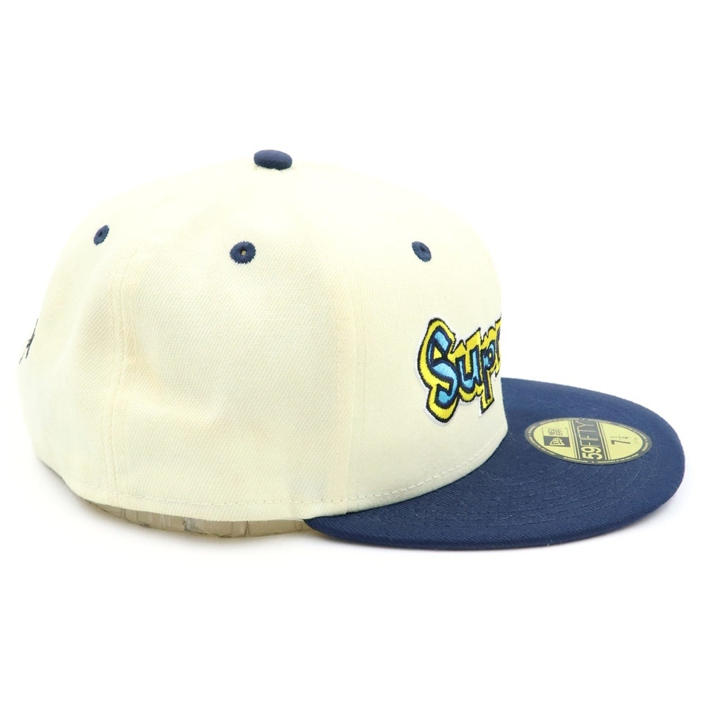 SUPREME(シュプリーム) 21SS ×New Era Gonz Logo ニューエラ ゴンズ ロゴ ベースボールキャップ 帽子 アイボリー/ネイビー