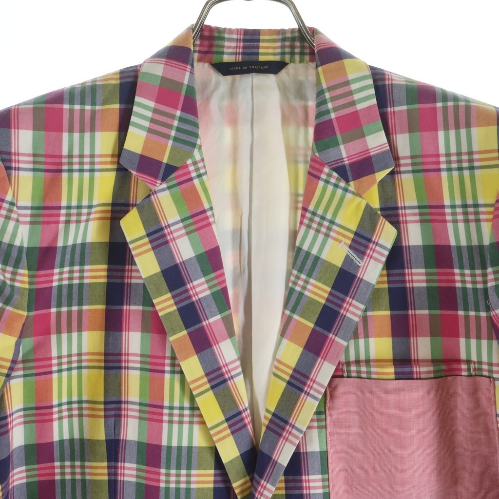 JUNYA WATANABE COMME des GARCONS(ジュンヤワタナベ コムデギャルソン) 09SS ×BROOKS BROTHERS Reconstructed 2B Madras Check Jacket ブルックスブラザーズ テーラードジャケット WC-J404