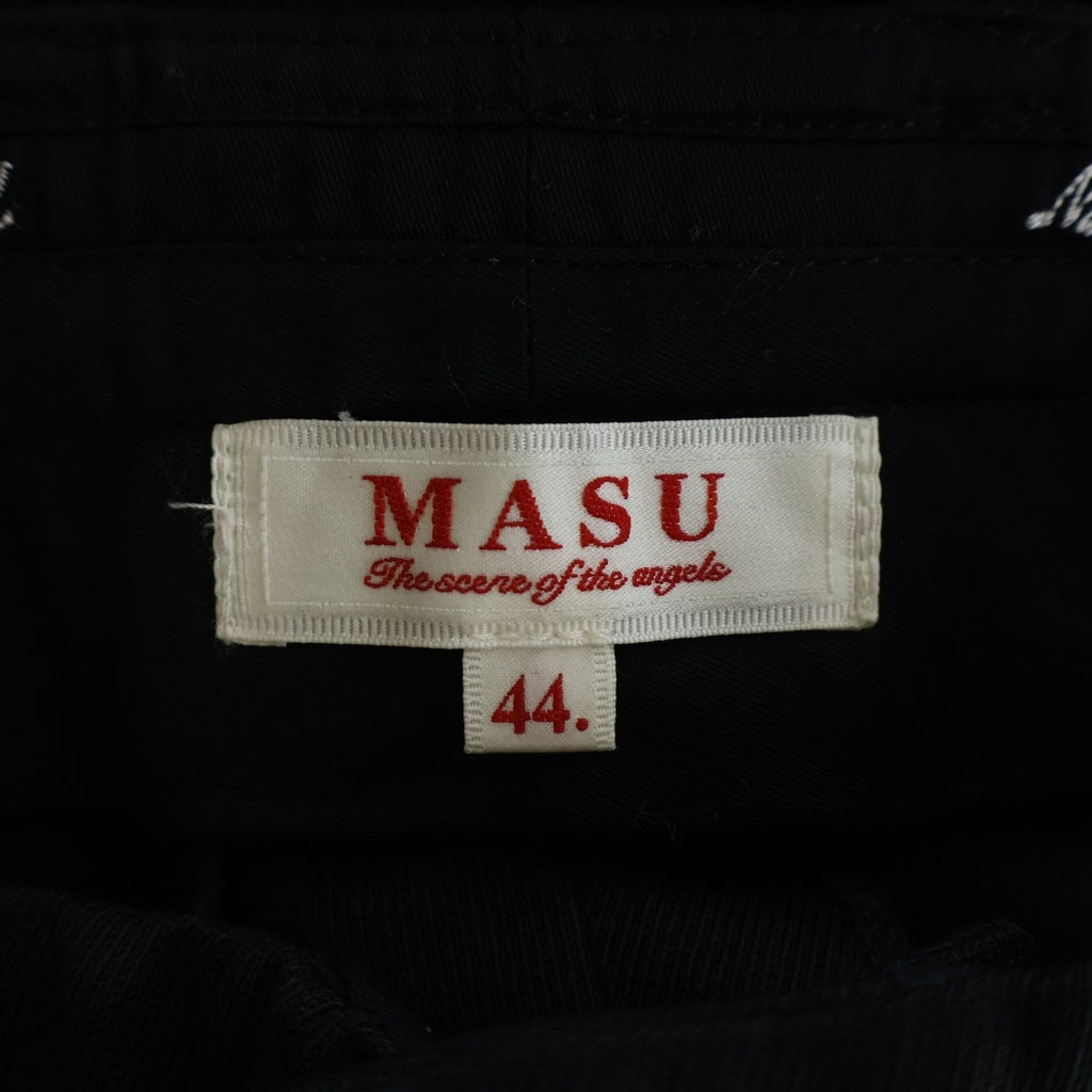 MASU(エムエーエスユー) 25AW TUCKED WIDE TROUSERS 2タック ワイド トラウザーズ スラックス ロングパンツ ブラック M25F9PL007