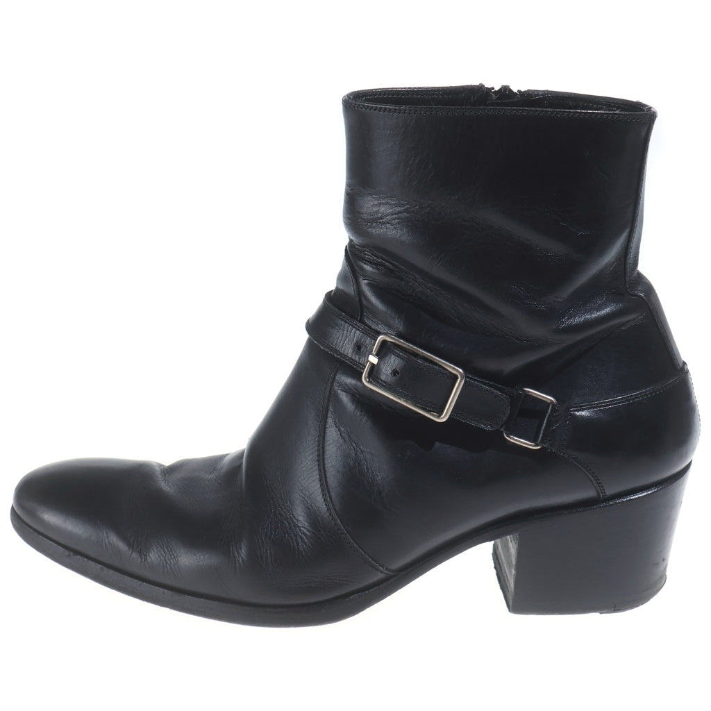 Dior HOMME(ディオールオム) 06AW エディ期 バックル キューバン レザー ヒールブーツ ブラック