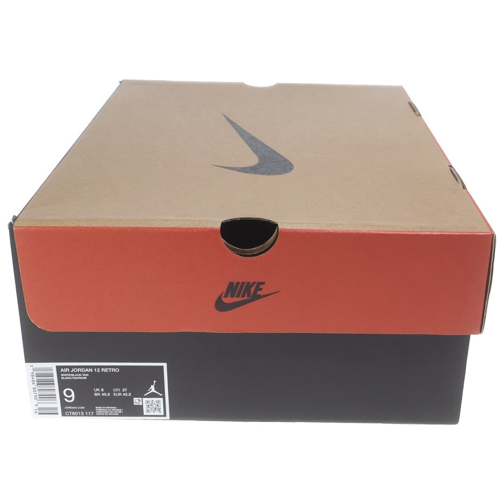 NIKE(ナイキ) AIR JORDAN 12 RETRO OG TAXI CT8013-117 エアジョーダン12 レトロ タクシー ハイカットスニーカー ホワイト/ブラック US9/27cm