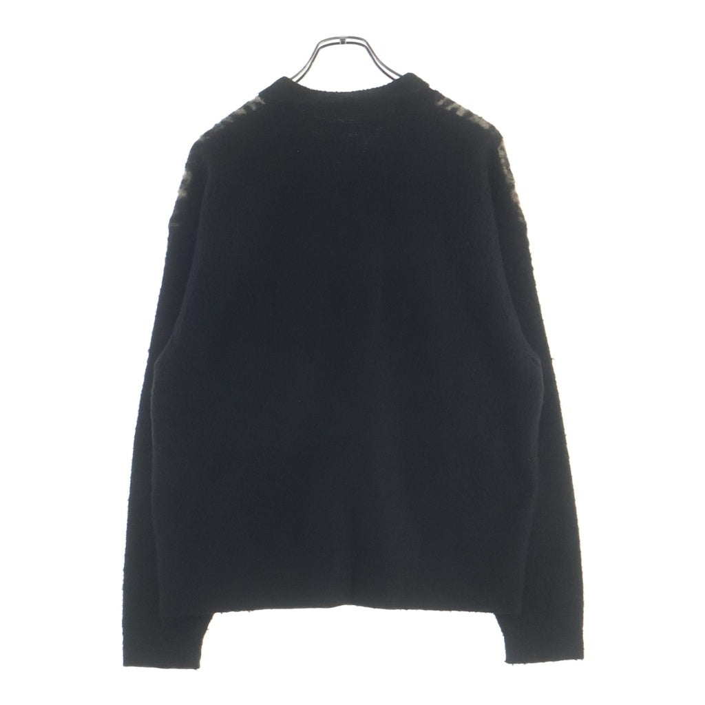 SAINT MICHAEL(セントマイケル) LEOPARD KNIT CARDIGAN レオパードカーディガン 襟付きニット イエロー/ブラック SM-HR1-0000-073